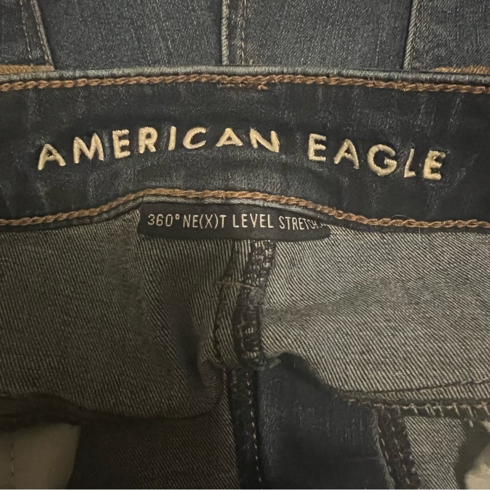 AE WOMENS NEXT LEVEL 360 STRETCH RIPPED HI RISE JEGGING - Picture 3 of 8